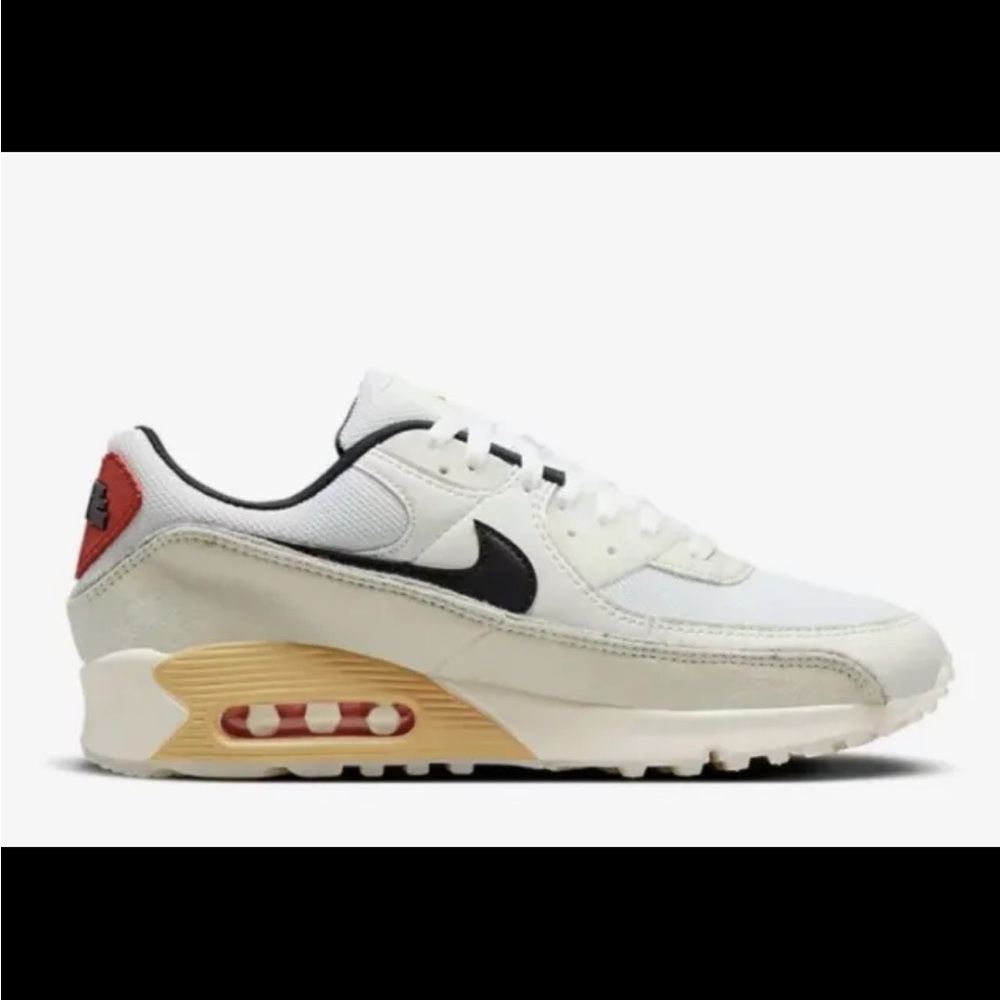 New Nike Air Max 90 SE "Swoosh Fiber" White Black Sesame DV3335-100 Men's 10 - Picture 2 of 10